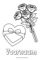 Gratis tekening Bloemen Mama Fijne verjaardag Ik hou van jou Valentijnsdag Roos Boeket