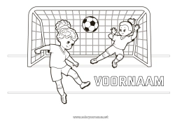 Gratis tekening Voetbal Sport Teamsporten Vrouwenvoetbal Voetballer voetbalster Doelman