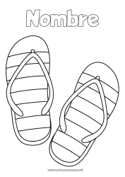 Colorear gratis Chanclas Dibujos fáciles para colorear Zapato