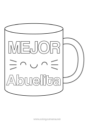 Niño página para colorear Taza Hermana Niñera Bebidas Mejor