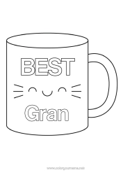 Free colouring Mug Sister Nanny Drink Best
