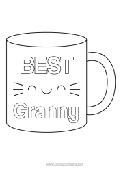 Child coloring page Mug Sister Nanny Drinks Best