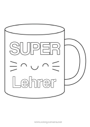 Kinder-Malvorlage Tasse Schwester Kindermädchen Getränk Besser