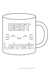 Kostenlose Malvorlage Tasse Schwester Kindermädchen Getränk Besser