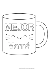 Niño página para colorear Taza Hermana Niñera Bebidas Mejor