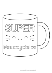 Kolorowanka dla dziecka Kubek Siostra Niania Napój Najlepszy/a