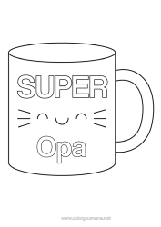 Kinder-Malvorlage Tasse Schwester Kindermädchen Getränk Besser
