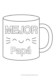 Colorear gratis Taza Hermana Niñera Bebidas Mejor