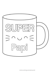 Coloriage enfant Tasse Soeur Nounou Boisson Meilleur(e)