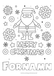 Gratis färgläggning Jultomten Jul Snöflingor God Jul!