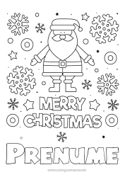 Desen liber de colorat Moș Crăciun Crăciun Fulgi de zăpadă