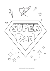 Free colouring Hero Sister Brother Friend, Friend (female) Nanny Super badge Coach, trainer Competitions and awards