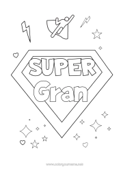 Free colouring Hero Sister Brother Friend, Friend (female) Nanny Super badge Coach, trainer Competitions and awards