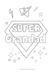 Free colouring Hero Sister Brother Friend, Friend (female) Nanny Super badge Coach, trainer Competitions and awards
