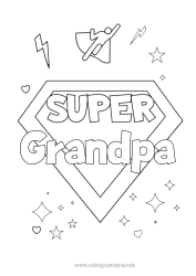 Child coloring page Hero Sister Brother Friend Nanny Super badge Coach Competitions and Rewards