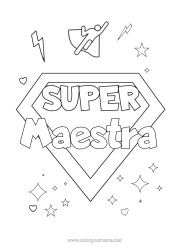 Colorazione gratuita Eroe Sorella Fratello Amico, Amica Tata Badge super Allenatore Competizioni e premi