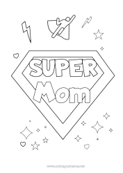 Child coloring page Hero Sister Brother Friend Nanny Super badge Coach Competitions and Rewards