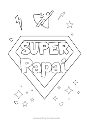 Página de desenho infantil Herói Irmã Irmão Amigo, Amiga Babá Emblema super Treinador Competições e Prêmios