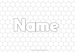 Free drawing Animal Bee Decorated name Insects Geometric shapes Honeycomb Cell