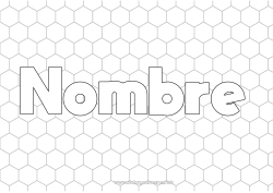 Colorear para personalizar Abeja Nombre decorado Insectos Formas geométricas