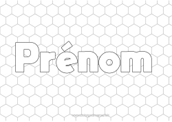 Dessin gratuit Animal Abeille Nom décoré Insectes Formes géométriques Alvéole
