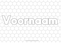 Gratis tekening Dier Bij Gedecoreerde naam Insecten Geometrische vormen Honingraat