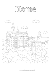 Desenho grátis Castelo Monumento Alemanha Castelo de Neuschwanstein