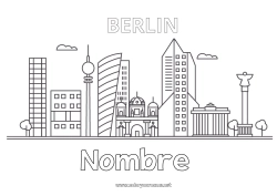 Colorear para personalizar Paisaje urbano Monument Alemania