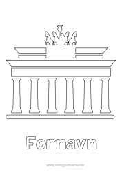 Farvelægningssiden tilpasning Monument Tyskland