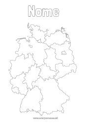 Disegno gratuito Geografia Paesi Mappa dei paesi Germania