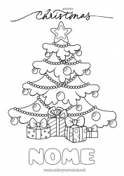 Disegno gratuito Regali Albero di Natale Natale Messaggio 