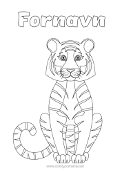 Gratis tegning Tiger Dyr Afrikanske villdyr