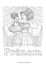 Coloriage à personnaliser Maman Fille Coloriages complexes Zentangle