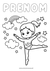 Coloriage à personnaliser Gymnastique Sports artistiques