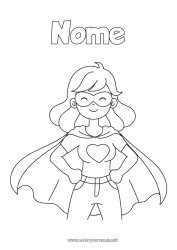 Página de desenho infantil Mamãe Herói Irmã Babá