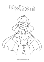 Coloriage gratuit Maman Héros Soeur Nounou