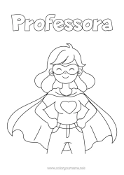 Desenho grátis Mamãe Herói Irmã Babá