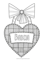 Kolorowanka za darmo Serce Zentangle