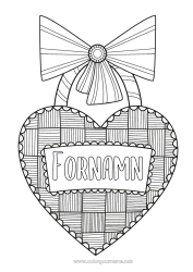 Gratis färgläggning Hjärta Zentangle