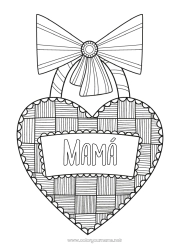 Niño página para colorear Corazón Zentangle