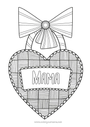 Pagină de colorat gratuită Inimă Zentangle