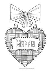 Coloriage enfant Coeur Zentangle