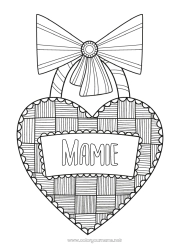 Coloriage enfant Coeur Zentangle