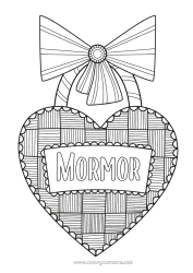 Gratis färgläggning Hjärta Zentangle