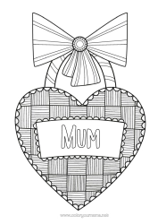 Free colouring Heart Zentangle
