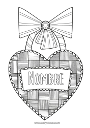 Colorear gratis Corazón Zentangle