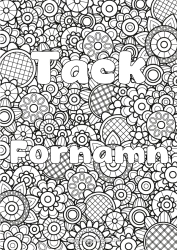 Gratis färgläggning Blommor Vår Utsmyckat namn Komplexa målarbilder Zentangle