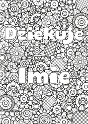 Kolorowanka dla dziecka Kwiaty Wiosna Nazwisko odznaczone Złożone kolorowanki Zentangle