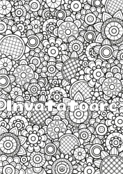 Pagină de colorat pentru copii Flori Primăvară Nume decorat Desene de colorat complexe Zentangle