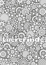 Farvelægningssiden for børn Blomster Forår Dekoreret navn Komplekse farvelægninger Zentangle